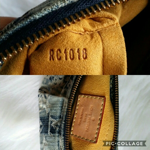 AUTH LV Denim  Trousse Raye cosmetic pouch - Picture 2 of 4